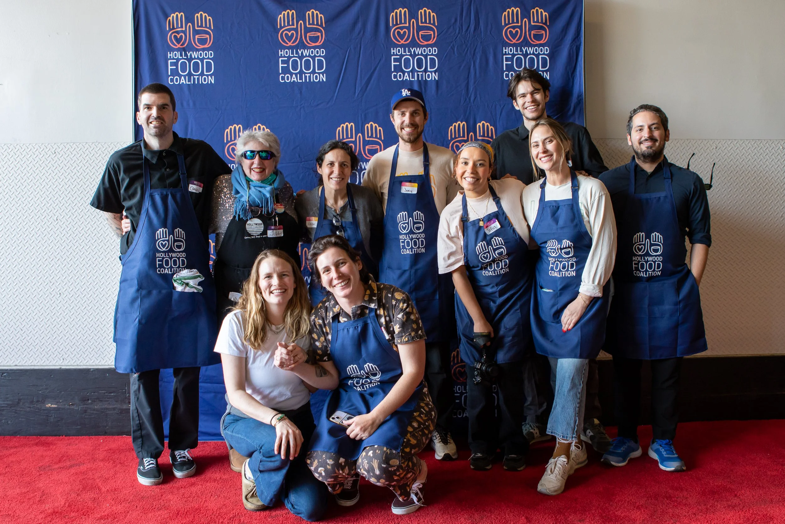 Volunteers serving at a Hollywood Food Coalition event